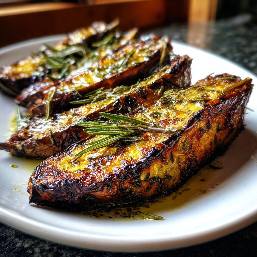 Auberginen aus dem Ofen mit Rosmarin