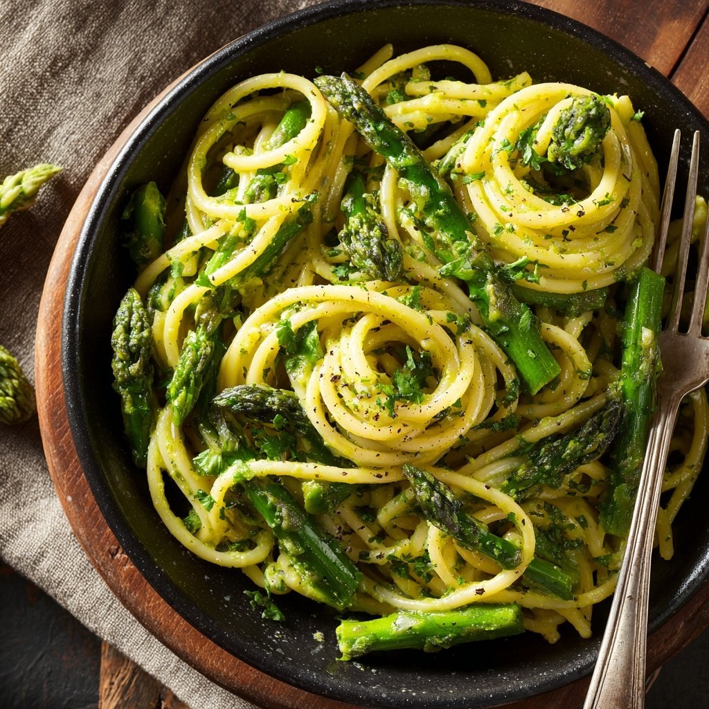 Grüner Spargel Pasta