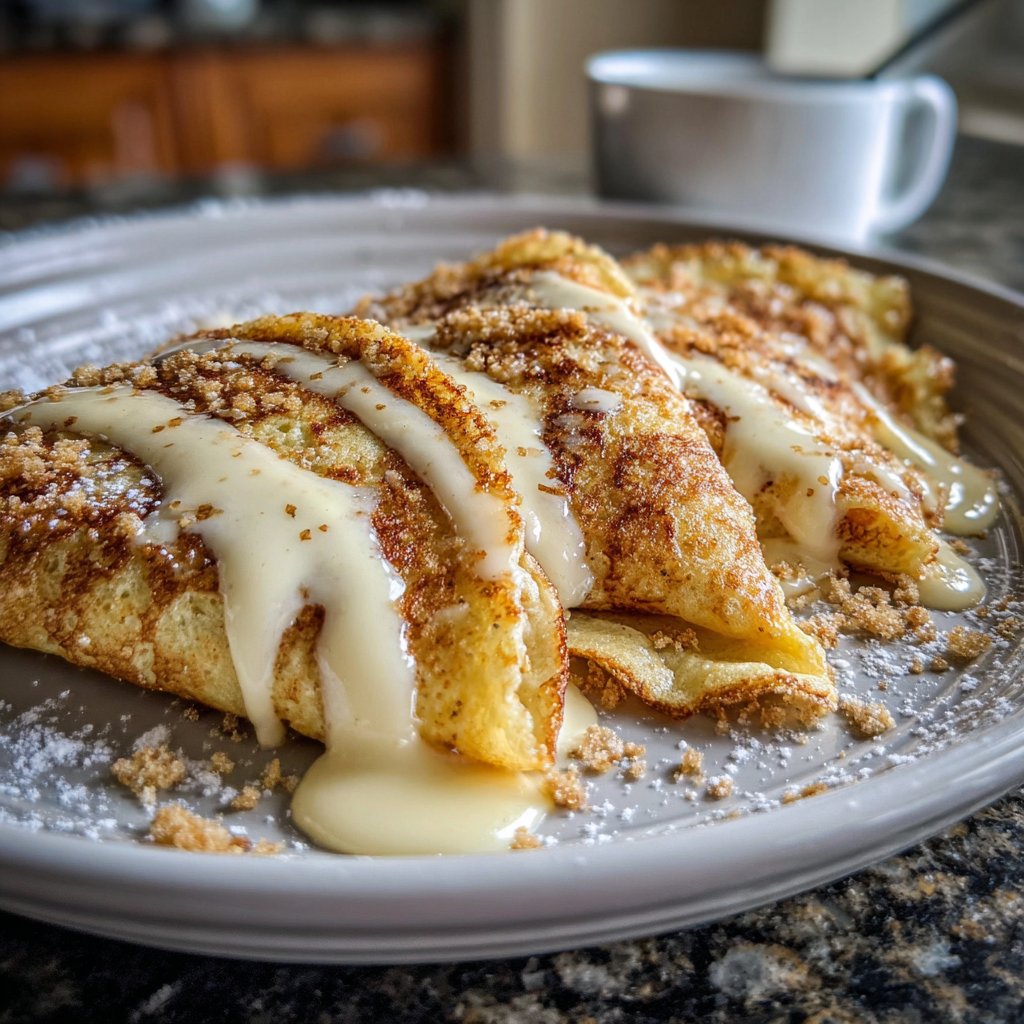 Pfannkuchen mit Vanillesauce