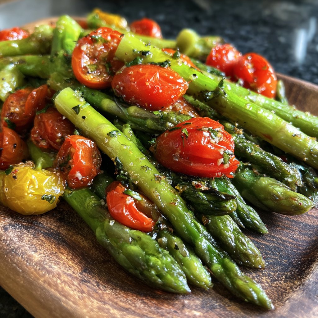 Grüner Spargel Mit Tomaten