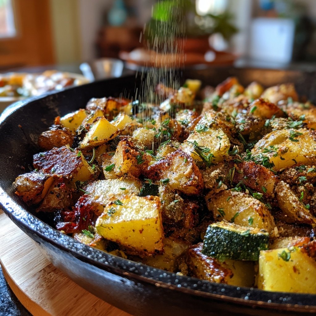 Abendessen vegetarisch aus dem Ofen