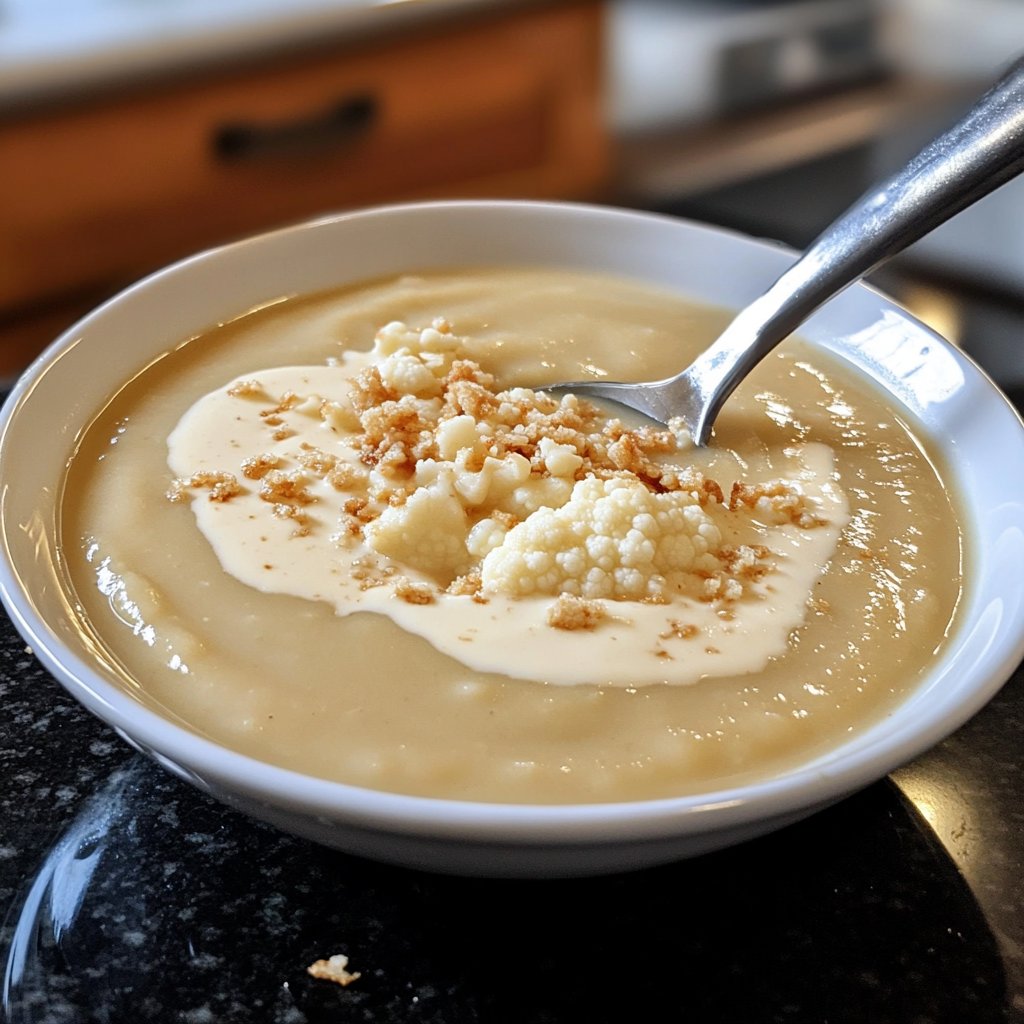 Cremige Blumenkohlsuppe mit einfachen Zutaten