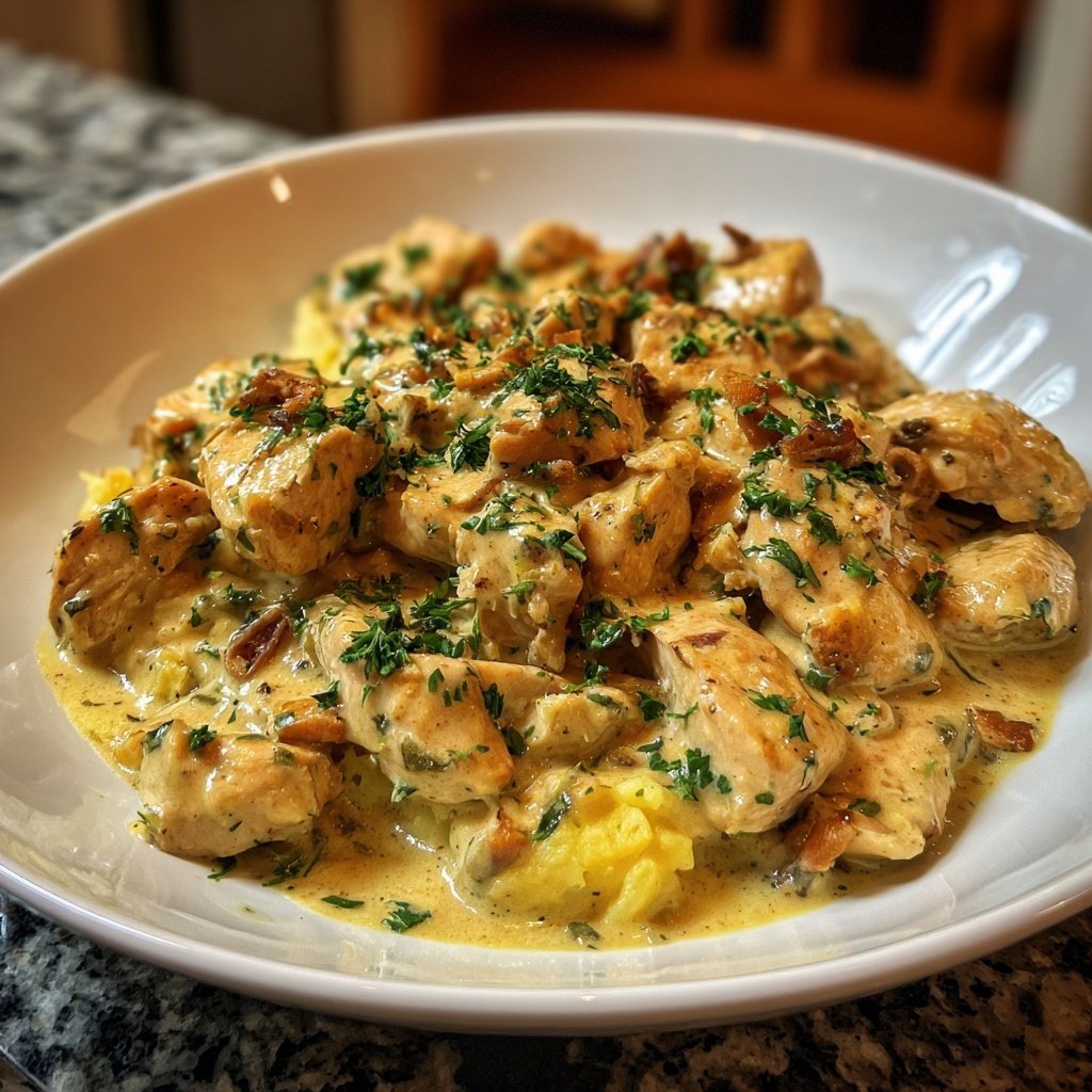 Hausmannskost Cremiges Hähnchen mit Kartoffelpüree